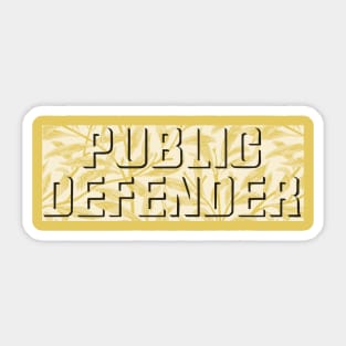 Public Defender Sticker